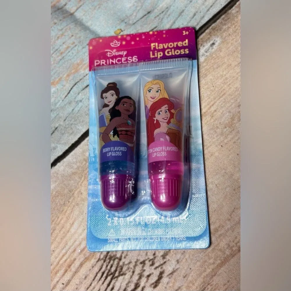 New Disney Princess Pink and Purple Tubes Lip Gloss Duo
